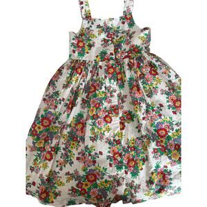 Mini Boden white floral dress size 7-8